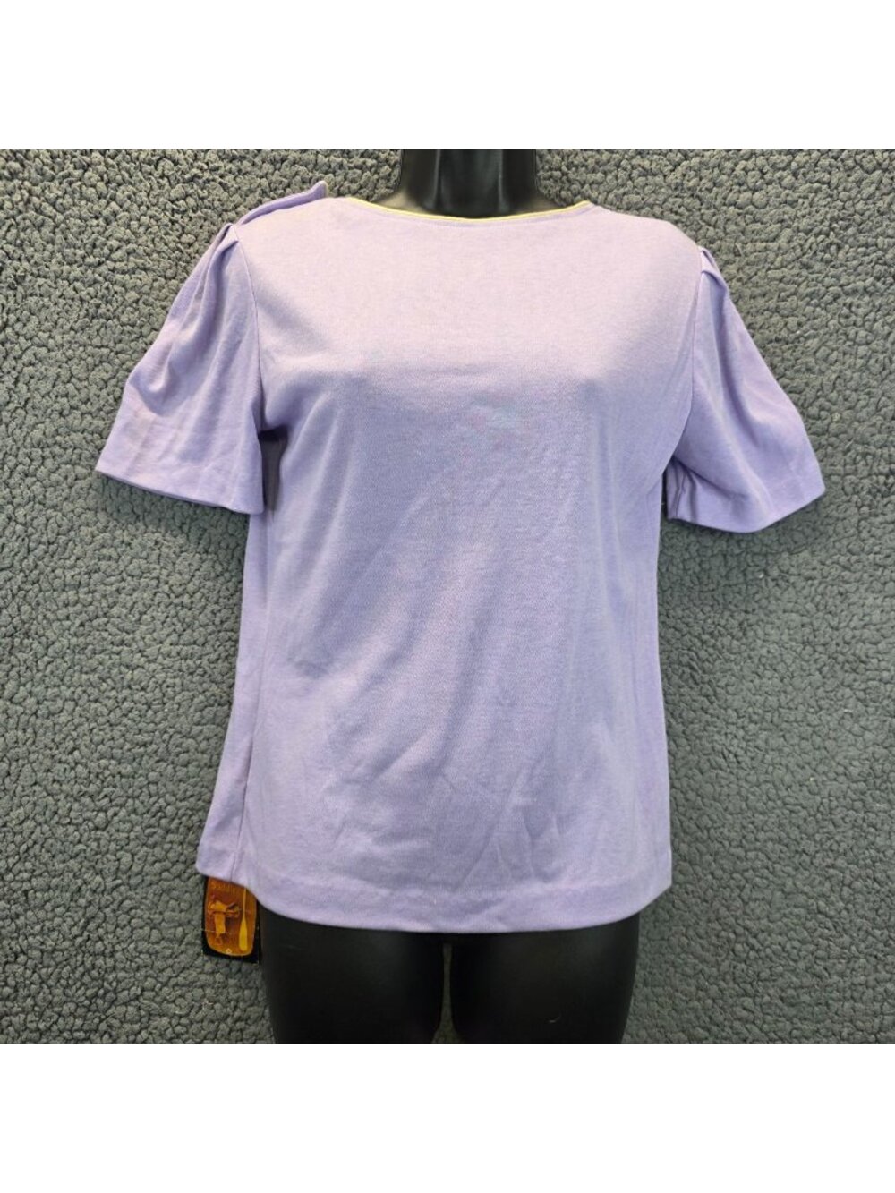 Vintage 90s Lavender Puff Short Sleeve Sweatshirt USA Made Deadstock Medium
